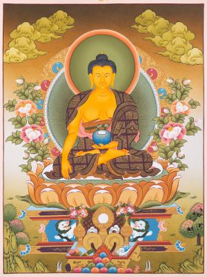 Shakyamuni Buddha Original Hand-Painted Buddhist Thangka | Wall Hanging For Peace